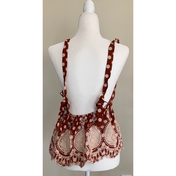 New Free People Lunch Date Halter Top in Dark Red Size Small - Picture 4 of 6